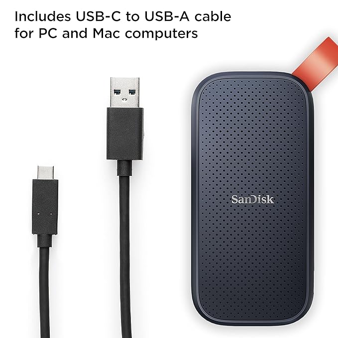 新品　SanDisk　外付けSSD　1TB　SDSSDE30-1T00-GH26 Sandisk 1TB Portable SSD, 800MB/s R, USB 3.2 Gen 2, External SSD